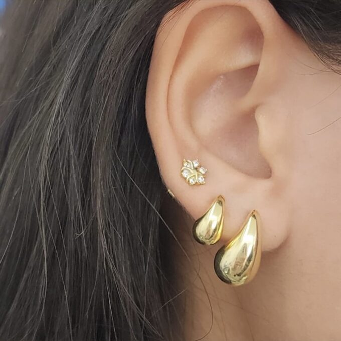 עגיליפ בציפוי זהב, סט עגילים