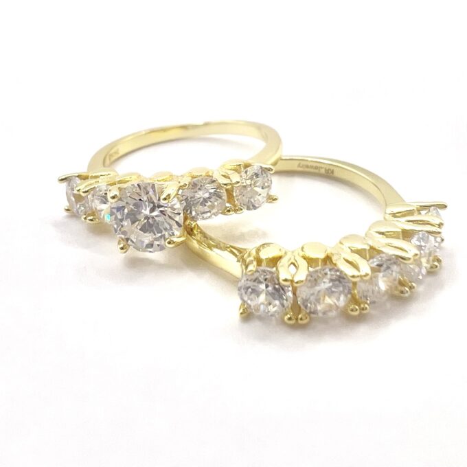 עגילים בציפוי זהב, סט עגילים, עגילי זהב