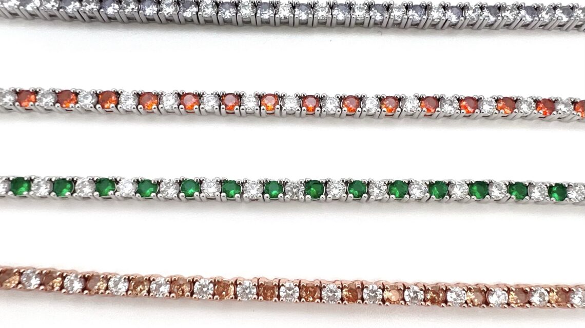 שרשרת טניס, שרשרת טניס צבעונית, שרשרת טניס מעוצבת