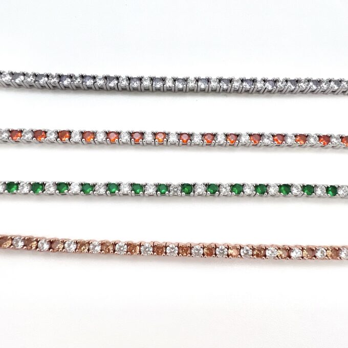 שרשרת טניס, שרשרת טניס צבעונית, שרשרת טניס מעוצבת